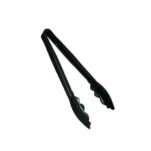 6" SCALLOP GRIP TONG, POLYCARBONATE, BLACK COLOR