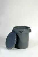 Trash Can 20 Gal. Round Grey