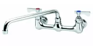 Faucet, Wall Mounted, 8" Center, 12" Spout.