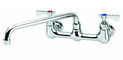 Faucet, Wall Mounted, 8" Center, 12"  Spout.