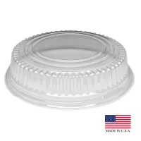 Plastic Dome Lid Clear 12", 25/Cs