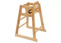 Stacking Wood High Chair Natural 