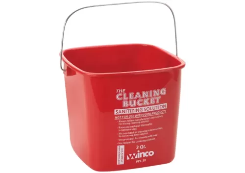 Sanitizing Pail 3 Qt. Red