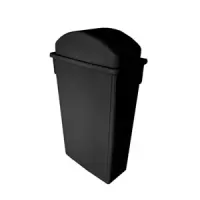 Black Slender Trash Can