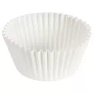 4.5 in White Fluted Baking Cups