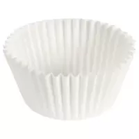 4.5 in White Fluted Baking Cups