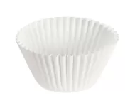 White Fluted Bake Cups 6"